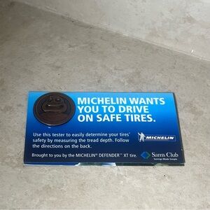 Michelin Man Tire Coin Tread Tester New